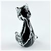 Image 1 : HAND BLOWN ART GLASS CAT FIGURINE SCULPTURE