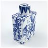Image 5 : PORCELAIN BLUE WHITE TEA CADDY - ASIAN MOTIF ART