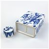 Image 8 : PORCELAIN BLUE WHITE TEA CADDY - ASIAN MOTIF ART
