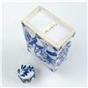 Image 9 : PORCELAIN BLUE WHITE TEA CADDY - ASIAN MOTIF ART