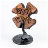 Image 1 : HAND CRAFTED GOOD LUCK 4 LEAF CLOVER SCULPTURE