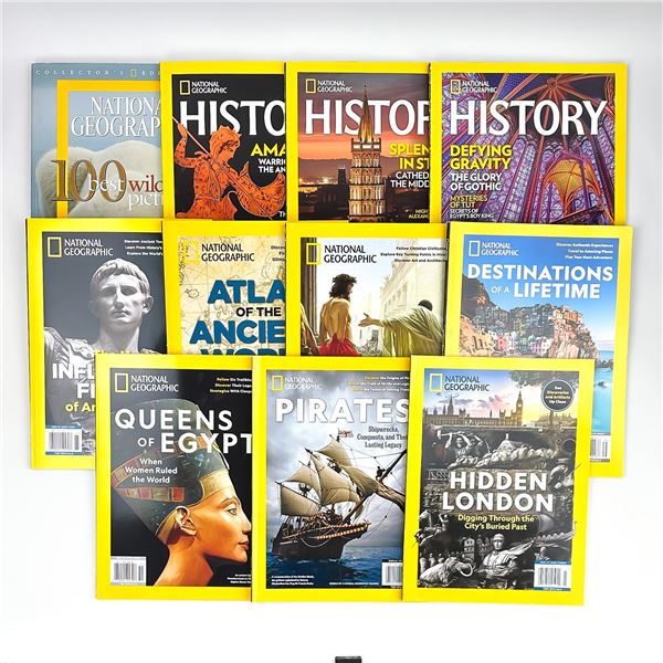 11 - GEOGRAPHIC HISTORY TRAVEL WILDLIFE MAGAZINES