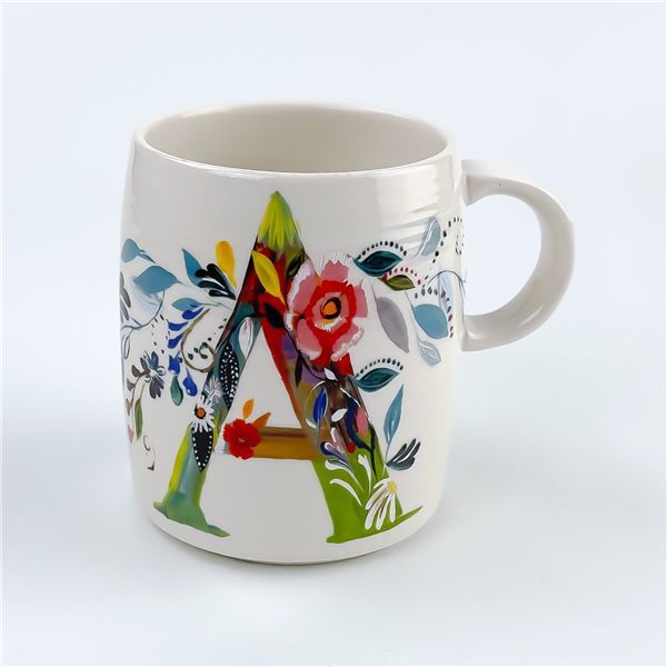 STARLA HALFMANN ANTHROPOLOGIE “A” COFFEE MUG