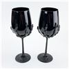 Image 1 : SKELETON HAND STEMMED WINE GLASSES HALLOWEEN