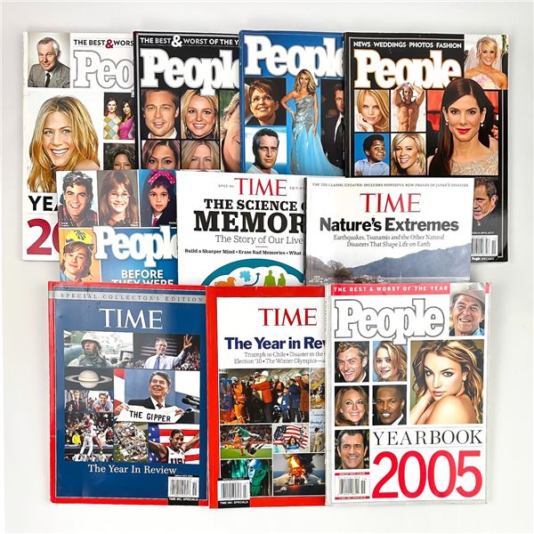 10 - PEOPLE & TIME MAGAZINE LOT - YEARBOOKS ETC.