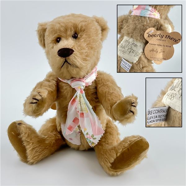 COLLECTIBLE BEARLY THERE CO. SIGNED BEAR - HOLY JIM