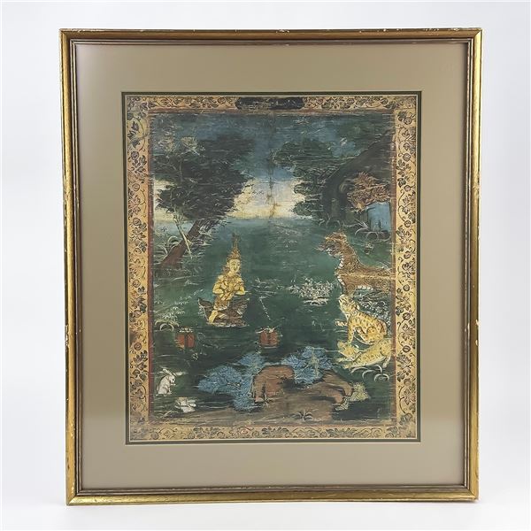 VTG VESSANTARA JATAKA TALES WALL DECOR ART PRINT