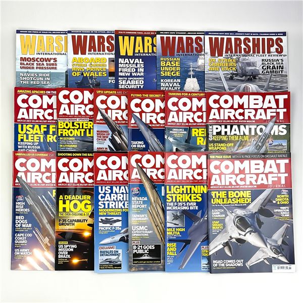 17 - COMBAT AIRCRAFT & WARSHIPS MAGAZINES LOT