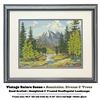 Image 1 : VTG NEEDLEPOINT PICTURE - MOUNTAIN STREAM TREES