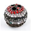 Image 2 : GLAZED CLAY POTTERY PAPERWEIGHT HOLDER - SIGNED