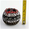 Image 9 : GLAZED CLAY POTTERY PAPERWEIGHT HOLDER - SIGNED