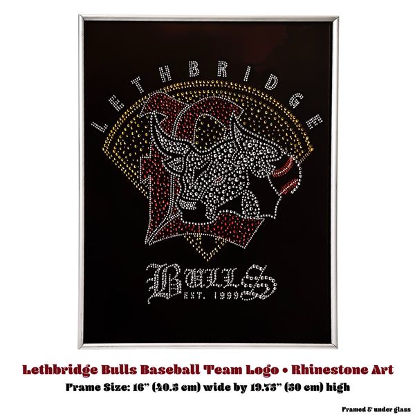 LETHBRIDGE BULLS BASEBALL TEAM - RHINESTONE ART