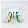Image 4 : VTG TALL GLASS TUMBLERS WITH COLOURED HANDLES