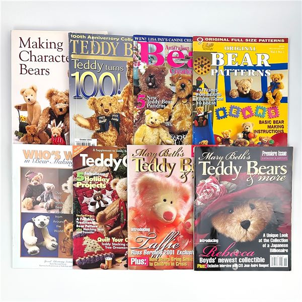 8 - VARIOUS TEDDY BEAR MAGAZINES & BEAR BOOK LOT