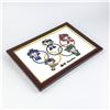 Image 2 : FRAMED BEIJING 2008 OLYMPIC MASCOTS CERAMIC TILE