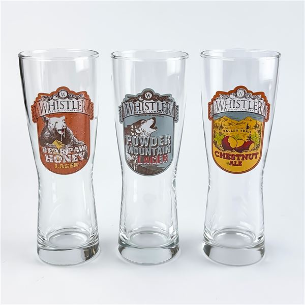 WHISTLER BREWING COMPANY ALE & LAGER GLASSES