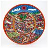Image 1 : MEXICO FOLK ART POTTERY WEDDING PLATE SCULPTURE