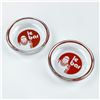 Image 1 : 2 LE BAR GLASS ASHTRAYS, TRINKET OR JEWELRY DISHES