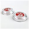 Image 4 : 2 LE BAR GLASS ASHTRAYS, TRINKET OR JEWELRY DISHES