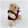 Image 2 : COLLECTIBLE PLUSH TEDDY BEAR BURGUNDY LACE DRESS