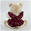 Image 3 : COLLECTIBLE PLUSH TEDDY BEAR BURGUNDY LACE DRESS