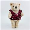 Image 5 : COLLECTIBLE PLUSH TEDDY BEAR BURGUNDY LACE DRESS