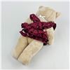 Image 6 : COLLECTIBLE PLUSH TEDDY BEAR BURGUNDY LACE DRESS