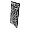 Image 2 : MAN CAVE RULES WOOD CANVAS 30” WALL DECOR SIGN