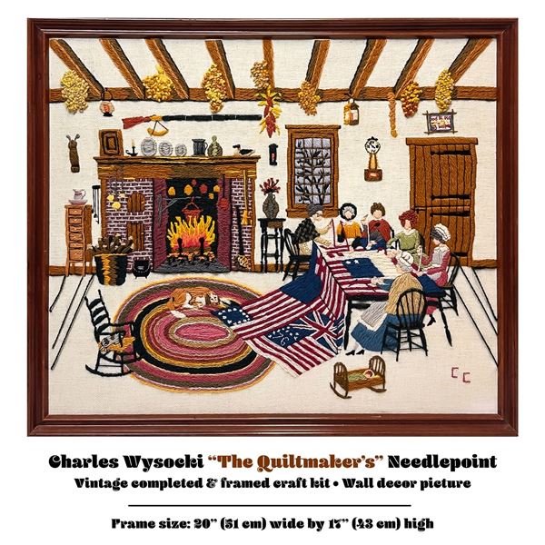 CHARLES WYSOCKI QUILTMAKERS CREWEL EMBROIDERY