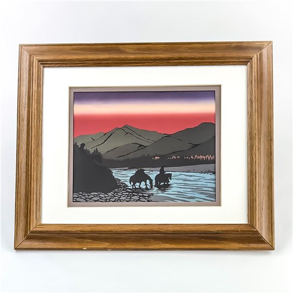 HENRY ROY VICKERS THE CROSSING FRAMED ART PRINT
