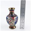 Image 13 : VINTAGE METAL CLOISONNE ENAMEL FLOWER BUD VASE
