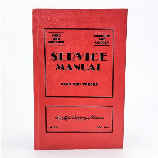 VTG 1948 FORD MONARCH MERCURY LINCOLN MANUAL