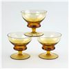 Image 1 : 3 AMBER CHAMPAGNE, BRANDY OR COCKTAIL GLASSES