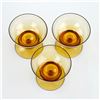 Image 4 : 3 AMBER CHAMPAGNE, BRANDY OR COCKTAIL GLASSES