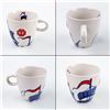 Image 2 : ROYAL RAJA DUTCH DELFT BLUE COFFEE MUGS D+E SEAL