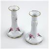 Image 3 : LIMOGES CASTEL FRANCE CANDLESTICKS & SHELL DISH