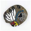 Image 1 : HAND PAINTED STONE - INDIGENOUS ARTISTIC MOTIFS