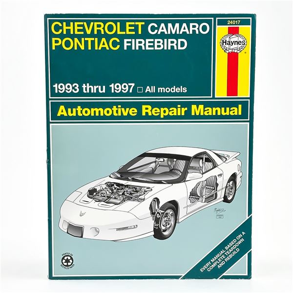 CHEVY CAMERO PONTIAC FIREBIRD AUTO CAR MANUAL