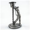 Image 1 : METAL WOMAN/GIRL GOLFER CANDLE STICK HOLDER