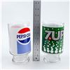 Image 7 : VINTAGE 70’S ERA PEDESTAL 7-UP & PEPSI COLA GLASSES