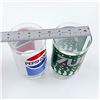Image 8 : VINTAGE 70’S ERA PEDESTAL 7-UP & PEPSI COLA GLASSES