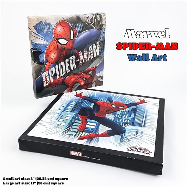 2 MARVEL SPIDER-MAN COMIC WALL ART PICTURES