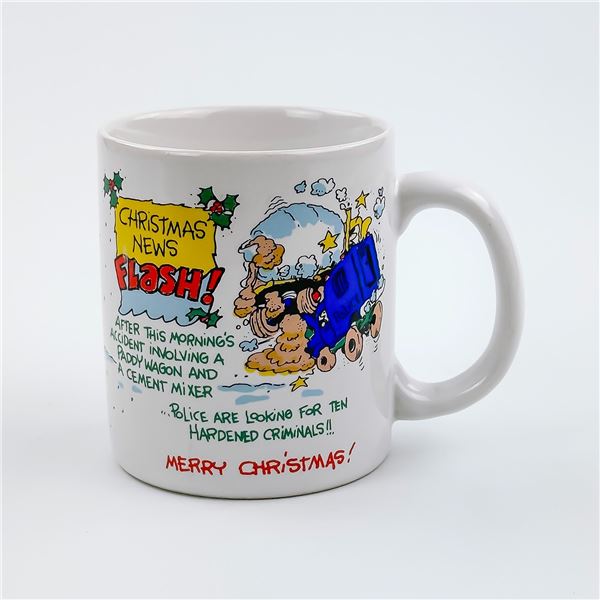 VTG CONTENOVA HUMOROUS CHRISTMAS COFFEE MUG