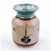 Image 3 : MEXICO TONALA FOLK ART STONEWARE POTTERY VASE
