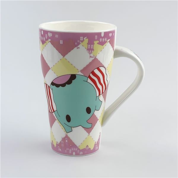 TALL CERAMIC SENTIMENTAL CIRCUS MUG - ELEPHANT