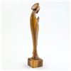 Image 4 : HAND CARVED WOOD MADONNA FIGURINE SCULPTURE
