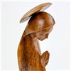 Image 7 : HAND CARVED WOOD MADONNA FIGURINE SCULPTURE