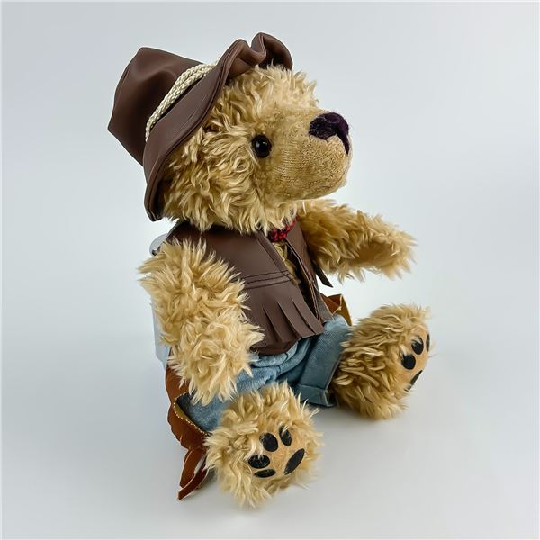 COLLECTIBLE PLUSH TEDDY BEAR - COWBOY HAT OUTFIT