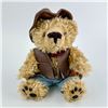 Image 2 : COLLECTIBLE PLUSH TEDDY BEAR - COWBOY HAT OUTFIT