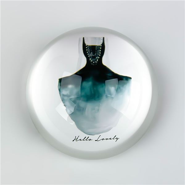 HELLO LOVELY - GLASS PAPERWEIGHT SCULPTURE
